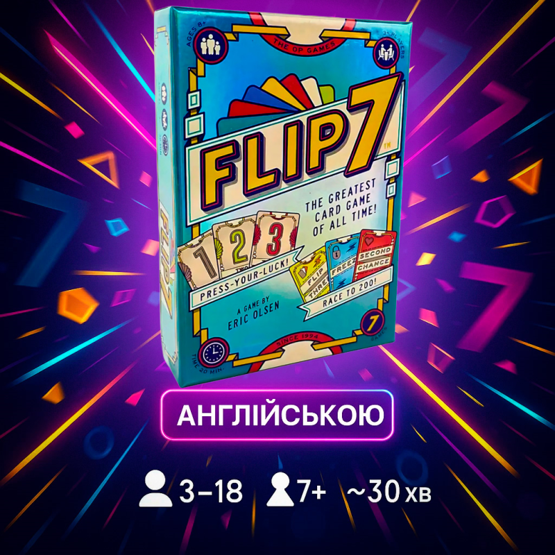 Хіт! Настільна гра Flip7 / Фліп7 / UKR