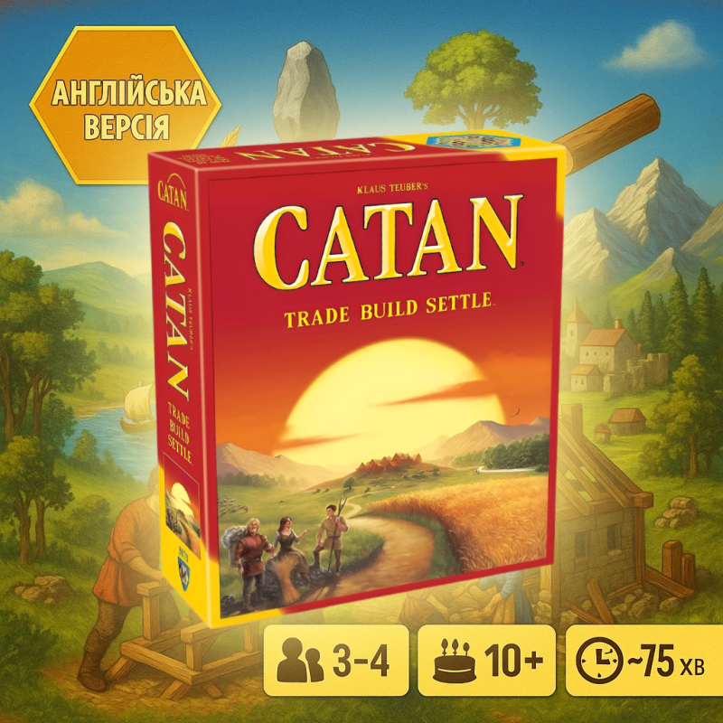 ОРИГІНАЛ! The Settlers of Catan (2015 refresh) - Trade Build Settle - EN (Колонізатори, Англійською)