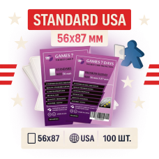 Протектори Games7Days (56х87 мм, Standard USA) — 100 шт.