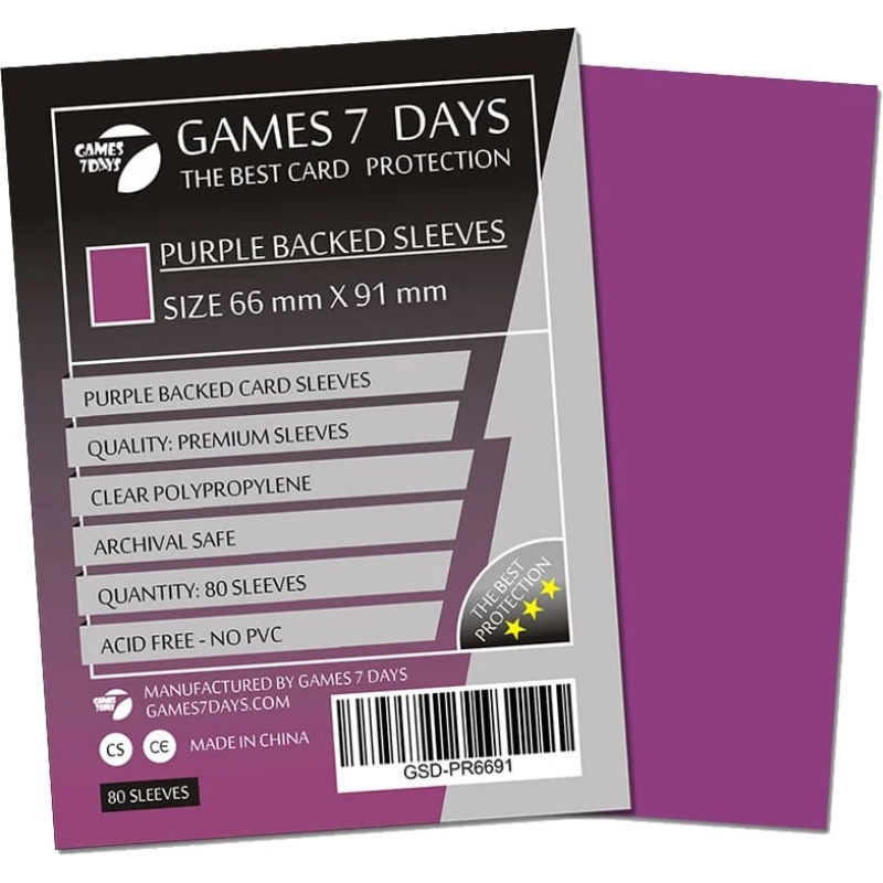 Преміум протектори Games7Days (66х91 мм, MTG) рожеві - 80 шт.