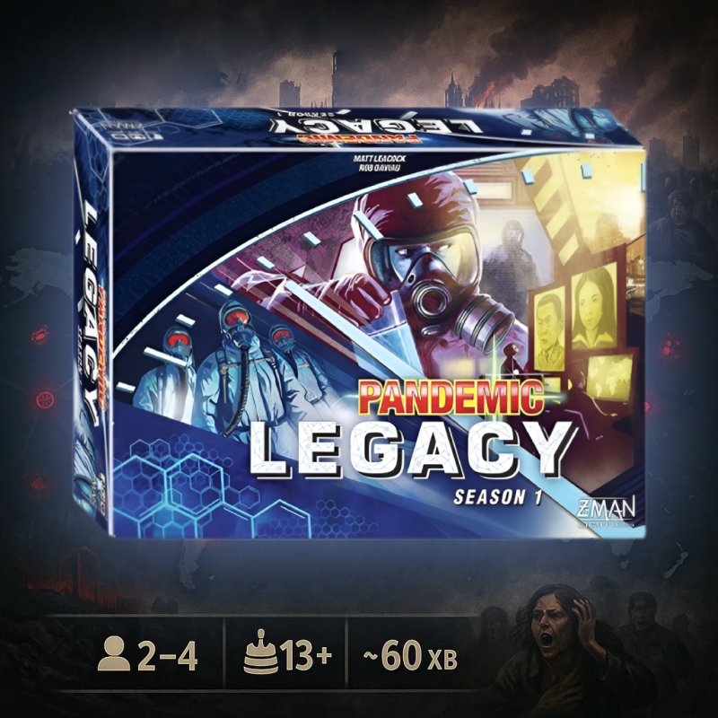 ТОП! Pandemic: Legacy - Season 1 (Blue Version) - EN (Пандемія Легасі Сезон 1, синя коробка, Англійською)