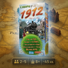 Доповнення Європа 1912/Ticket to Ride Europe extension ( стулки Преміум англійською + правила російською)