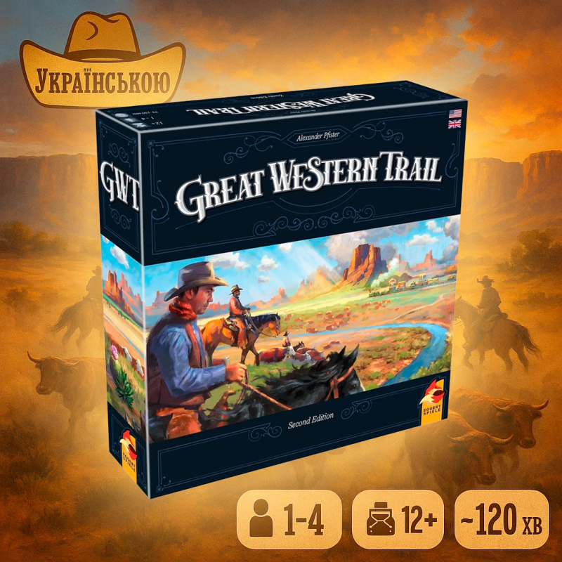 Настільна гра Великий Західний шлях 2-ге видання (Great Western Trail 2nd Edition)
